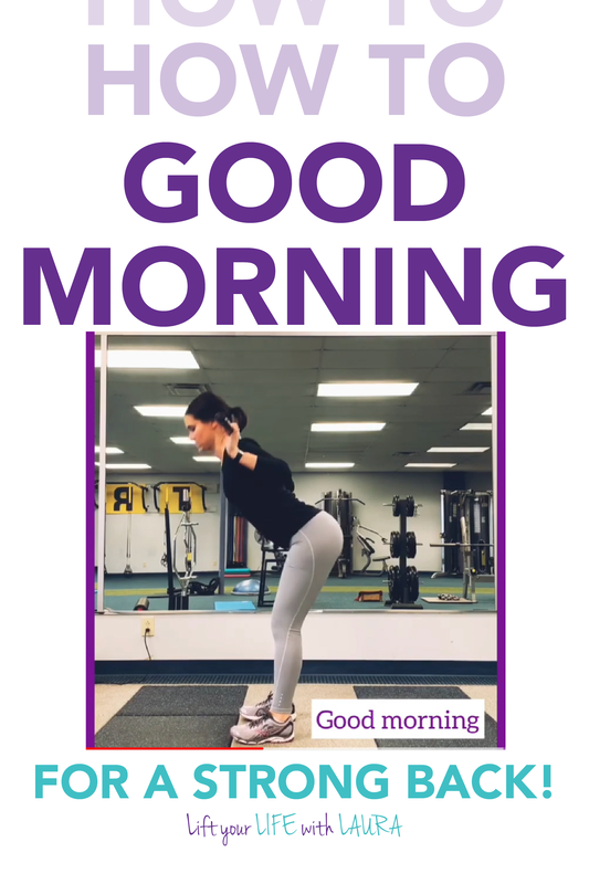 How to do a good morning exercise with correct form to strengthen your back and glutes.  Build a strong back and butt with a good morning exercise.  Weight training for women