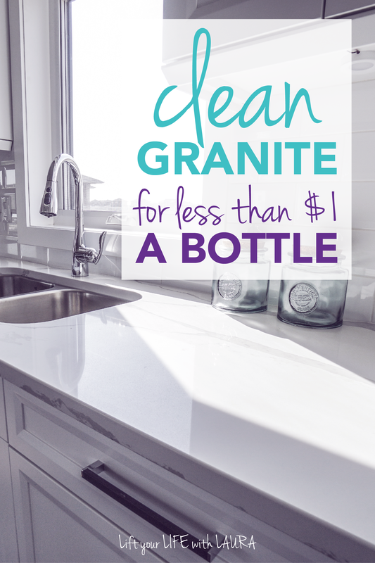 Use Branch Basics essential oils to clean your granite countertops. Natural granite countertop cleaner for cheap. How to make cheap natural counter top cleaner. 
