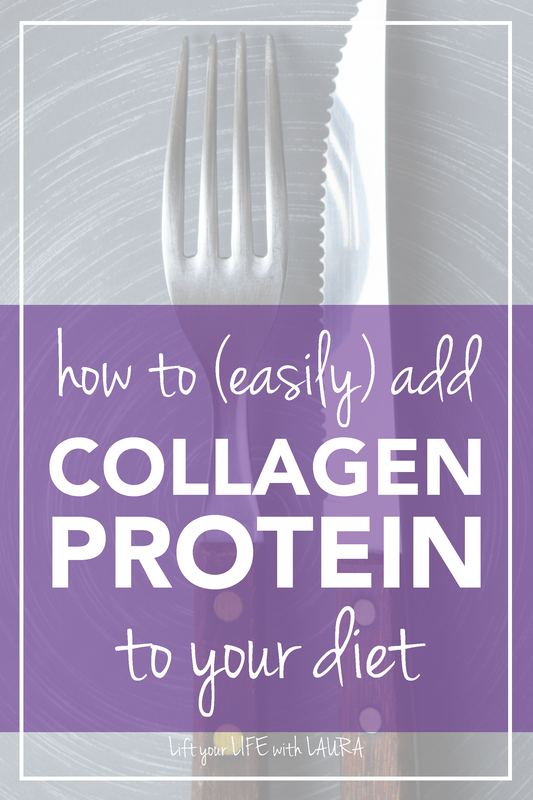 How to easily add protein to your diet with collagen peptides. You might like to try collagen supplements because of the amazing benefits they have, especially when you are a busy woman! Lift your LIFE with LAURA blog. #protein #collagen #collagenworks